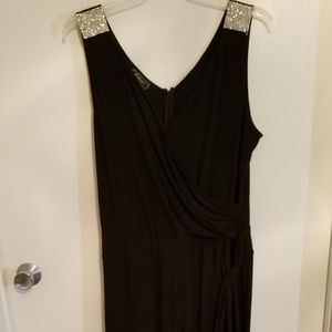 Ladies Black Sleeveless Jumpsuit Size 2X